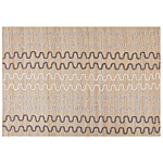 Area Rug Carpet Beige Jute Geometric Pattern 160 X 230 Cm Cm Rustic Boho Beliani