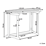 Balcony Table Acacia Wood 110 X 47 Cm Folding Adjustable Small Patio Weather Resistant Beliani