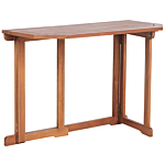 Balcony Table Acacia Wood 110 X 47 Cm Folding Adjustable Small Patio Weather Resistant Beliani
