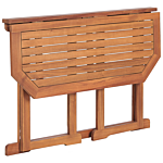Balcony Table Acacia Wood 110 X 47 Cm Folding Adjustable Small Patio Weather Resistant Beliani