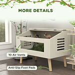 Pawhut 111l Vivarium For Snakes, Lizards, Horned Frogs, Chameleons, Hamsters, Gerbils With Tempered Glass Windows