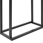 Towel Stand Matt Black Steel 2 Rails Bathroom Accessories Standing Towel Storage Rack Modern Design Beliani