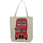 Handy Cotton Zip Up Shopping Bag - London Bus