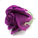 Craft Soap Flowers - Med Rose - Deep Violet - Pack Of 10