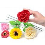 Craft Soap Flowers - Med Rose - Deep Violet - Pack Of 10