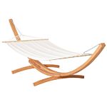 Outsunny Outdoor Garden Hammock With Wooden Stand Swing Hanging Bed For Patio White