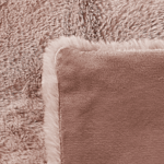 Blanket Pink Polyester Fabric 150 X 200 Cm Living Room Throw Fluffy Decoration Modern Design Beliani