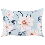 Set Of 2 Garden Cushions Blue Polyester Floral Pattern 40 X 60 Cm Modern Outdoor Decoration Water Resistant Beliani