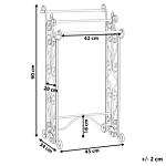 Towel Stand White Purposefully Distressed Old Looking Freestanding Rack Bathroom Vintage Classical Beliani