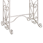 Towel Stand White Purposefully Distressed Old Looking Freestanding Rack Bathroom Vintage Classical Beliani