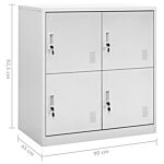 Vidaxl Locker Cabinets 2 Pcs Light Grey 90x45x92.5 Cm Steel