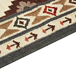 Wool Area Rug Multicolour 80 X 300 Cm Hand Woven Kilim Rug Rustic Oriental Design Beliani