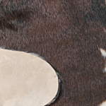 Area Rug Brown And White Faux Cowhide Leather 150 X 200 Cm Irregular Modern Rustic Beliani