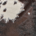 Area Rug Brown And White Faux Cowhide Leather 150 X 200 Cm Irregular Modern Rustic Beliani