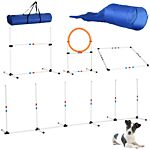 Pawhut Dogs Pe Set-of-5 Obstacle Agility Training Set White