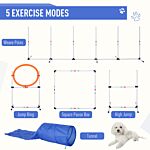 Pawhut Dogs Pe Set-of-5 Obstacle Agility Training Set White