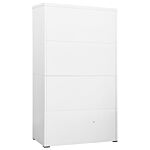 Vidaxl Filing Cabinet White 90x46x164 Cm Steel