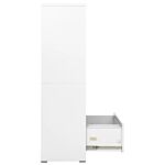 Vidaxl Filing Cabinet White 90x46x164 Cm Steel