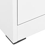 Vidaxl Filing Cabinet White 90x46x164 Cm Steel