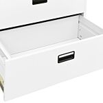 Vidaxl Filing Cabinet White 90x46x164 Cm Steel