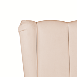 Bed Frame Beige Velvet Upholstery Golden Metal Legs Eu King Size 5ft3 With Usb Port Headboard Modern Glam Bedroom Beliani