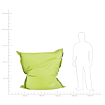 Large Bean Bag Lime Green Lounger Zip Giant Beanbag Beliani