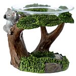 Koala In Tree Resin Oil And Wax Burner With Glass Dish