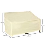 Outsunny Outdoor Furniture Cover 2 Seater Loveseat Protection Tough Pvc Lining Wind Rain Dust Uv Waterproof, 140x84x94cm