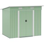 Outsunny 6.8 X 4.3ft Outdoor Garden Storage Shed, Tool Storage Box For Backyard, Patio And Lawn, Light Green