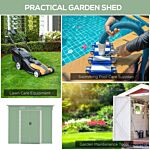 Outsunny 6.8 X 4.3ft Outdoor Garden Storage Shed, Tool Storage Box For Backyard, Patio And Lawn, Light Green