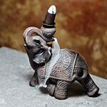 Backflow Incense Burner - Peace Of The East Wood Effect Elephant