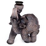 Backflow Incense Burner - Peace Of The East Wood Effect Elephant