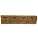 Wide 6 Drawers Wood Storage Organizer 80 X 15 X 20 Cm