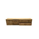 Wide 6 Drawers Wood Storage Organizer 80 X 15 X 20 Cm