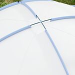 Outsunny 3.5 X 3.5m Camping Gazebo, Outdoor Event Shelter Dome Tent Garden Sun Shelter Patio Spire Arc Pavilion Camp Sun Shade, Light Blue