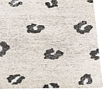 Rug Light Beige Cotton 80 X 150 Cm Rectangular Animal Motif Modern Beliani