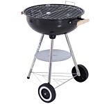 Outsunny Bbq Grill Charcoal Grill Portable Charcoal Bbq Round Kettle Grill Outdoor Heat Control Party Patio Barbecue