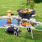 Outsunny Bbq Grill Charcoal Grill Portable Charcoal Bbq Round Kettle Grill Outdoor Heat Control Party Patio Barbecue