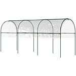 Outsunny Tunnel Tomato Greenhouse With 4 Hoops And Top Tap, Pointed Bottom And Guy Ropes, Clear