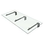 Monstershop Glass Door Canopy & Brackets, 180cm W, 80cm D