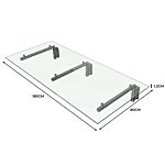 Monstershop Glass Door Canopy & Brackets, 180cm W, 80cm D