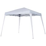 Outsunny 3 X 3 M Canopy Tent Slant Leg Pop Up Gazebo W/ Carry Bag, Height Adjustable Party Tent Instant Event Shelter For Garden, Patio, White