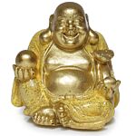 Decorative Ornament - Mini Lucky Glitter Chinese Laughing Buddha 6cm