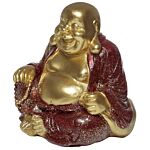 Decorative Ornament - Mini Lucky Glitter Chinese Laughing Buddha 6cm