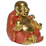 Decorative Ornament - Mini Lucky Glitter Chinese Laughing Buddha 6cm