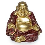 Decorative Ornament - Mini Lucky Glitter Chinese Laughing Buddha 6cm