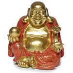 Decorative Ornament - Mini Lucky Glitter Chinese Laughing Buddha 6cm