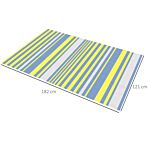 Outsunny Reversible Outdoor Rug, Lightweight Waterproof Plastic Straw Mat For Backyard, Deck, Rv, Picnic, Beach, Camping, 121 X 182 Cm