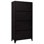 Vidaxl Locker Cabinet Black 90x45x180 Cm Steel