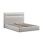 5'0 Fabric Bed - Silvery Grey - Velvet